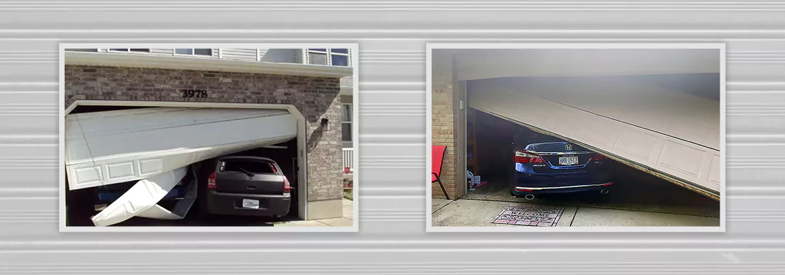 Repair Commercial Garage Door Got Hit By A Car in Nepean, Ontario